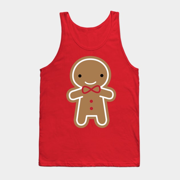 Kawaii Gingerbread Man Tank Top by marcelinesmith